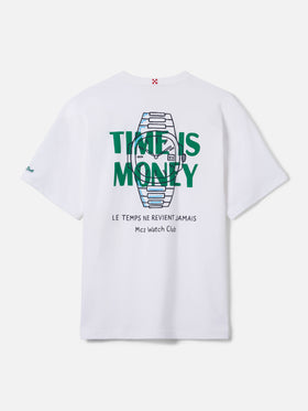 T-shirt Delmar avec imprimé Time Is Money et maxi motif graphique au dos 
