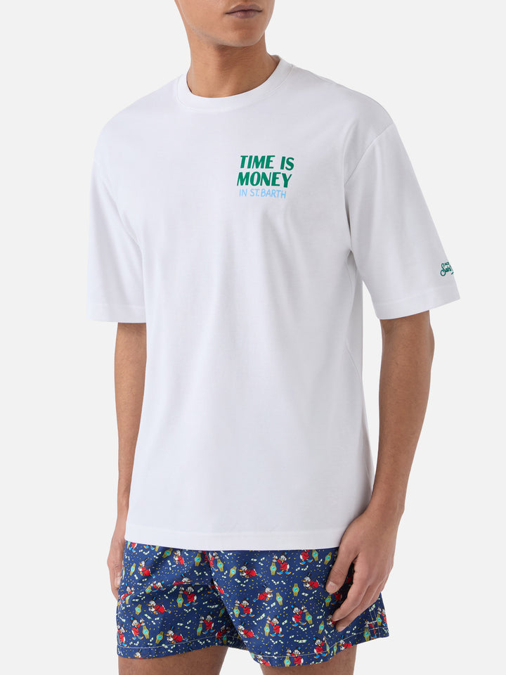 T-shirt Delmar con stampa Time Is Money e maxi grafica sul retro