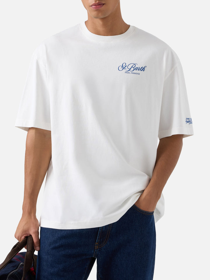 T-shirt Delmar blanc avec imprimé Peanuts Padel Paradise 