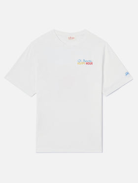 Delmar t-shirt with St. Barth Happy Hour print and maxi graphic on the back