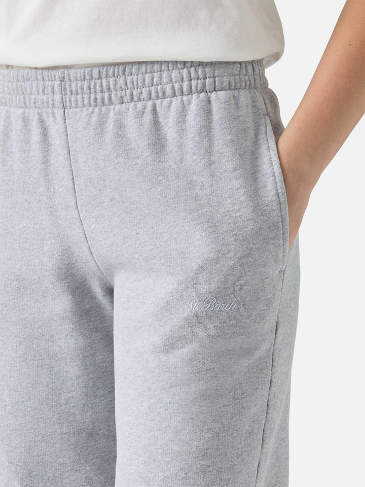 Joggers fondo dritto Deena grigio melange