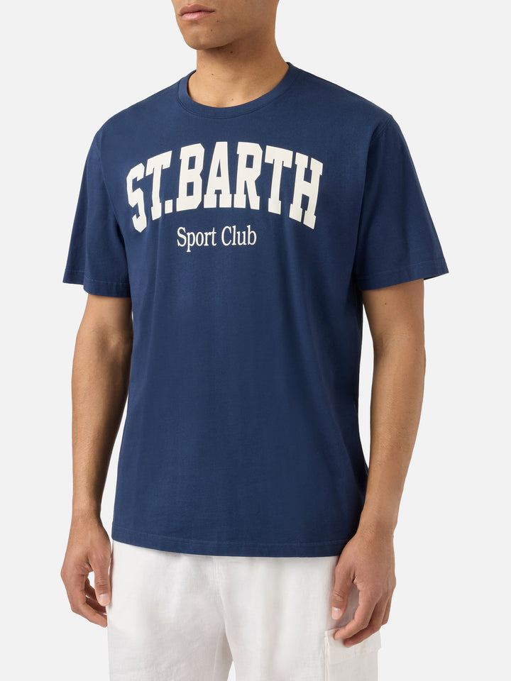 T-shirt Denver blu con stampa Sport Club