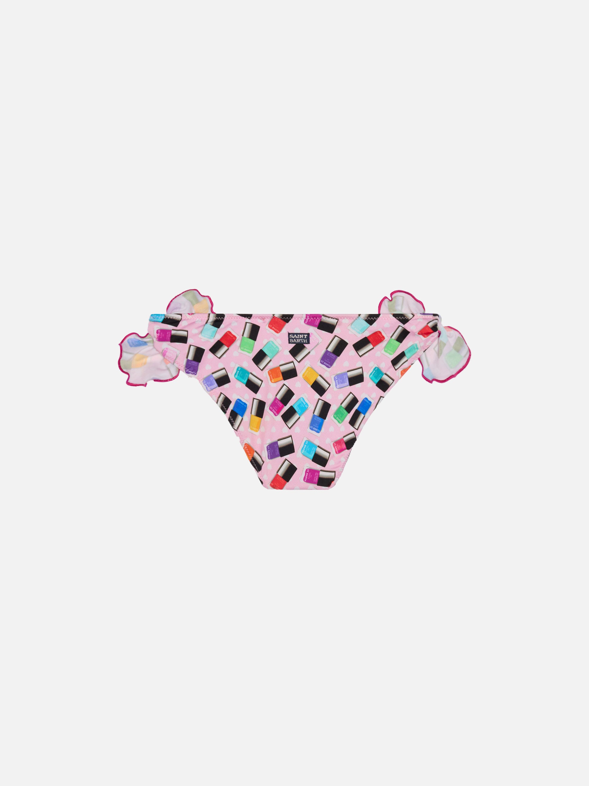 Girl swim briefs with nailpolish print - MC2 Saint Barth