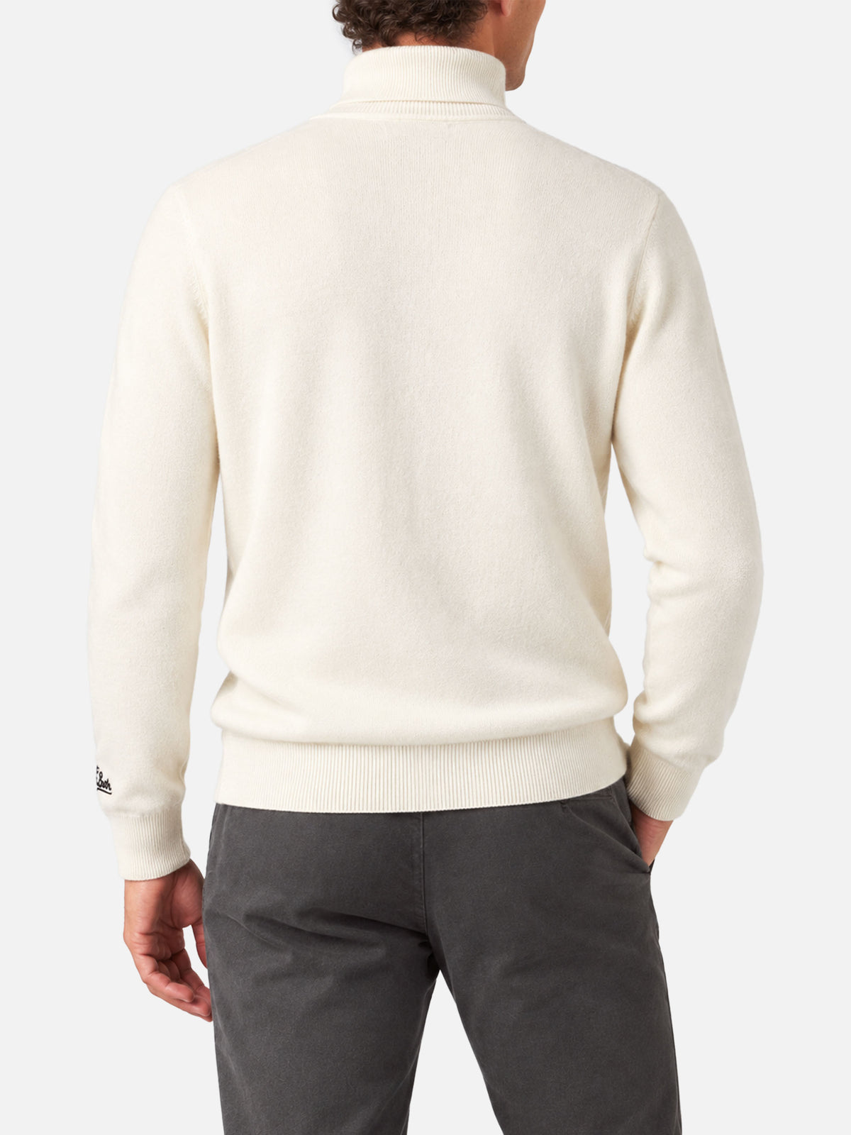 Pull à col roulé White Settimana in Bianco 