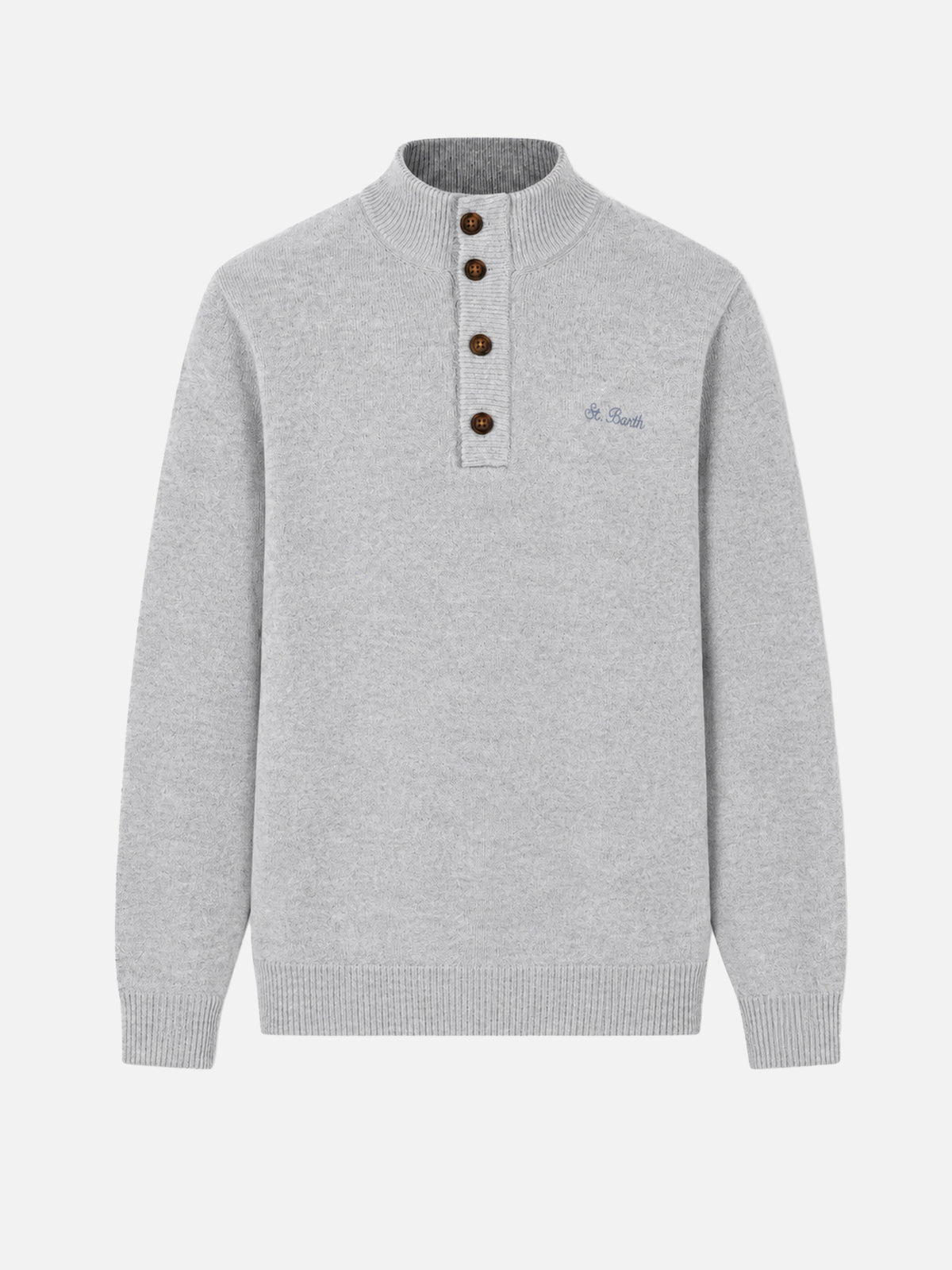 Polo in MISTO CASHMERE grigio chiaro