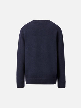 Douglas sweater in cashmere blend with Vacanze di Natale jacquard | VACANZE DI NATALE SPECIAL EDITION