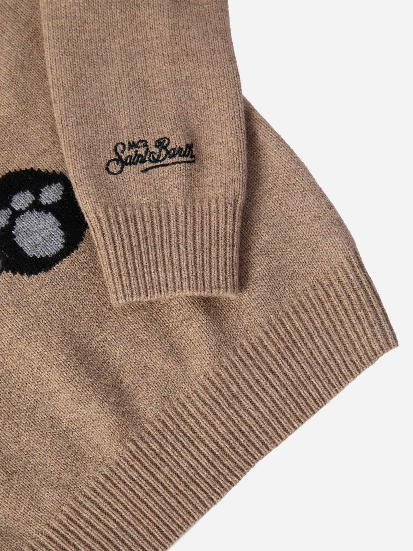 Maglione Douglas  in misto cashmere con patch Panda Trudi | TRUDI SPECIAL EDITION