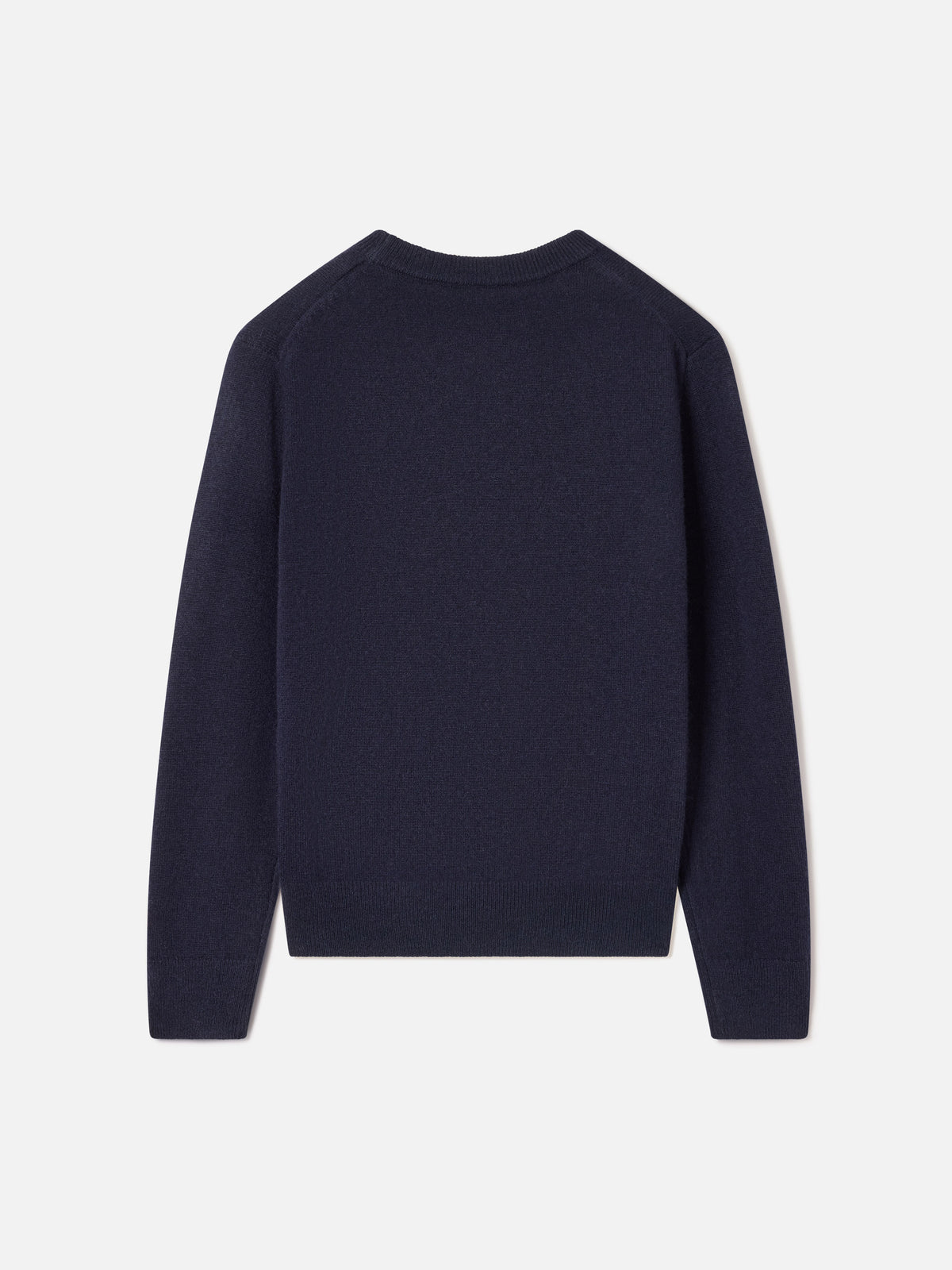 Navy blue Douglas crewneck knit with St. Moritz intarsia and embroidery | Special edition
