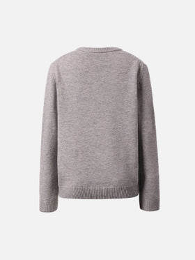 Sweater Douglas in cashmere blend with Too Cold for School embroidery