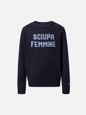 Sweater Douglas in cashmere blend with Sciupa Femmine jacquard