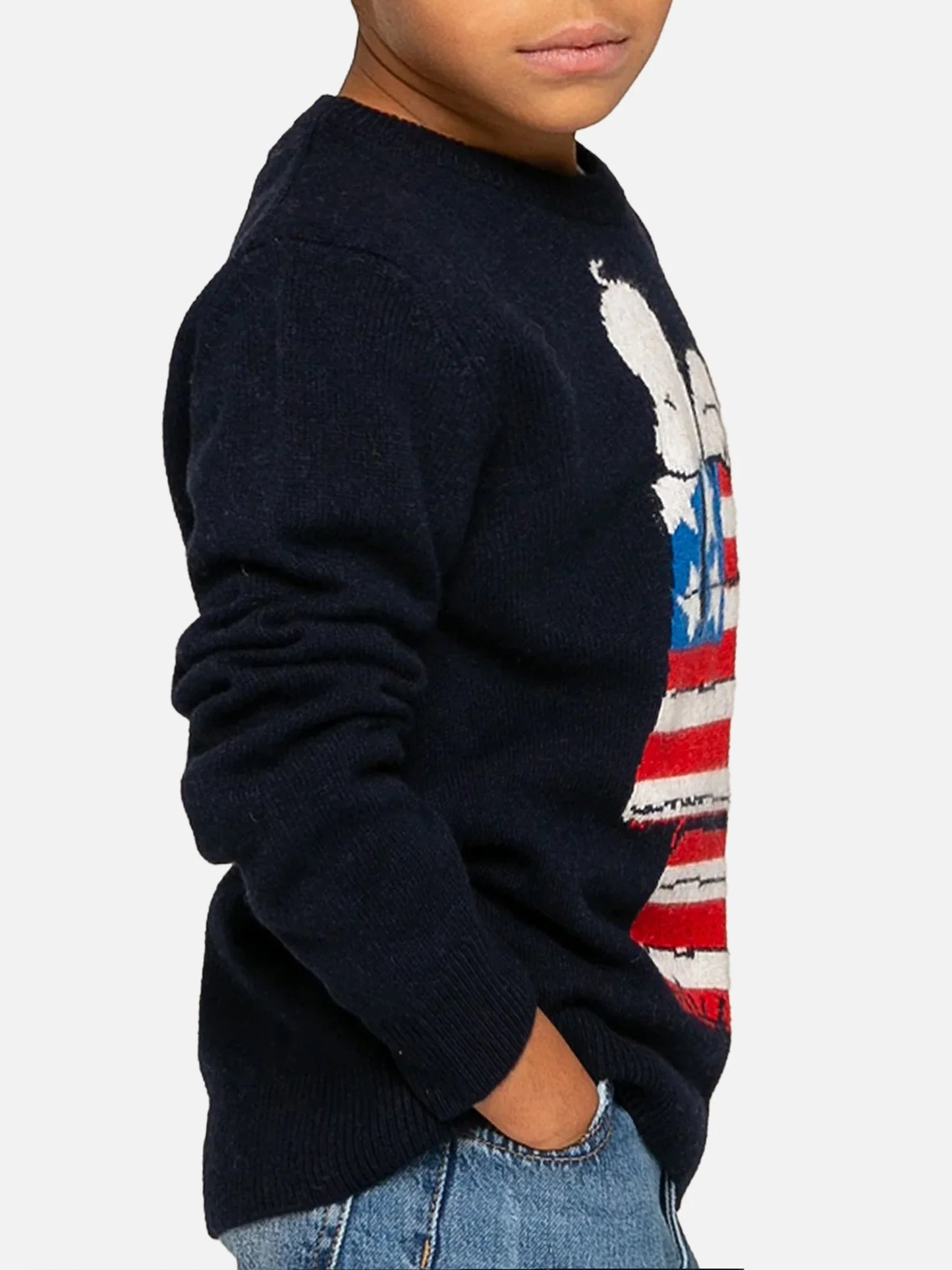 Kid sweater with Snoopy jacquard print | Peanuts™ Special Edition