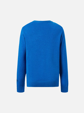 Douglas-Rundhalsausschnitt mit Cortina-Postkarten-Jacquard