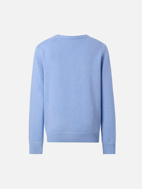 Sweater Douglas in cashmere blend with Cortina jacquard