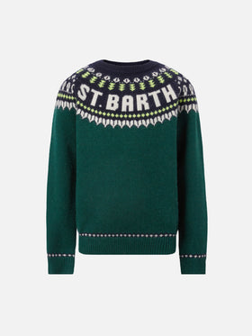 Alpakapullover Douglas mit Fair-Isle-Jacquard