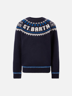 Alpakapullover Douglas mit Fair-Isle-Jacquard