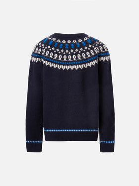 Alpakapullover Douglas mit Fair-Isle-Jacquard
