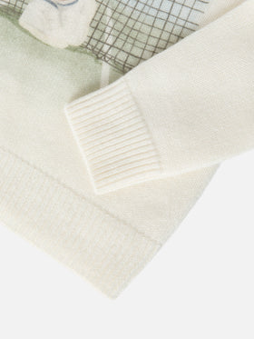 Sweater Douglas with teddy bear print and embroidery