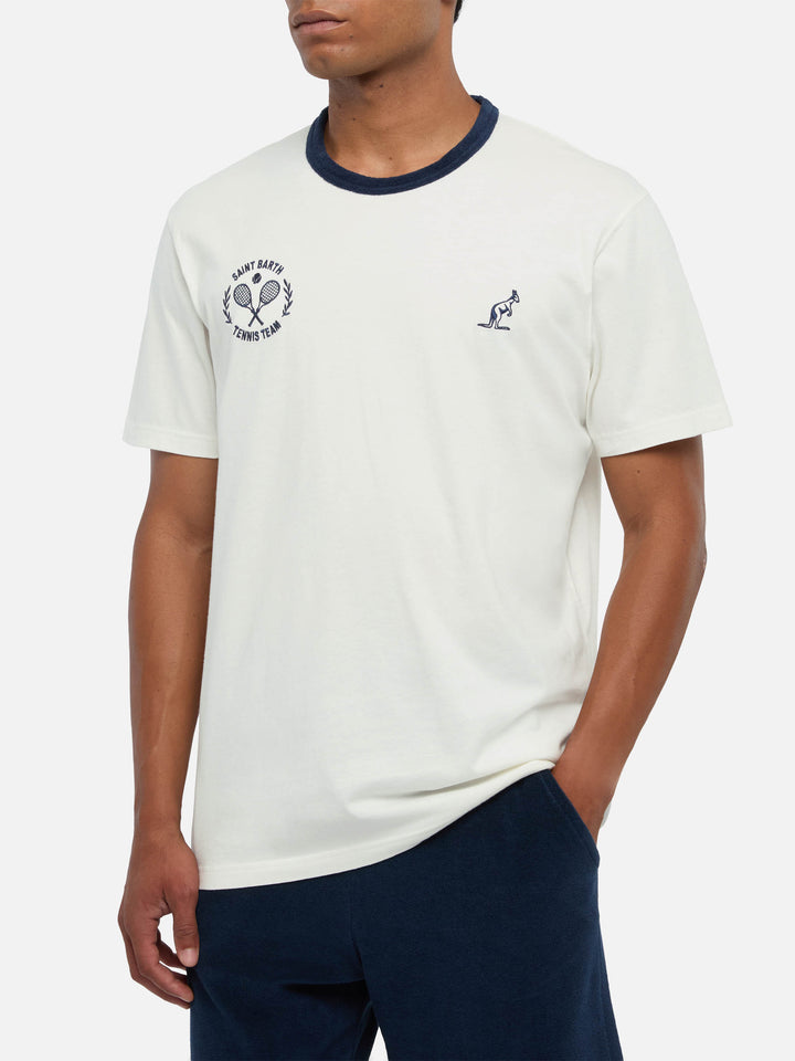 Weißes Baumwoll-T-Shirt Dover mit australischer Stickerei | AUSTRALIAN BRAND SPECIAL EDITION