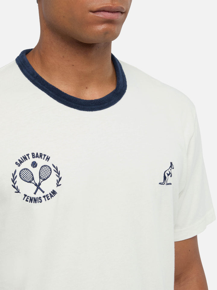 Weißes Baumwoll-T-Shirt Dover mit australischer Stickerei | AUSTRALIAN BRAND SPECIAL EDITION