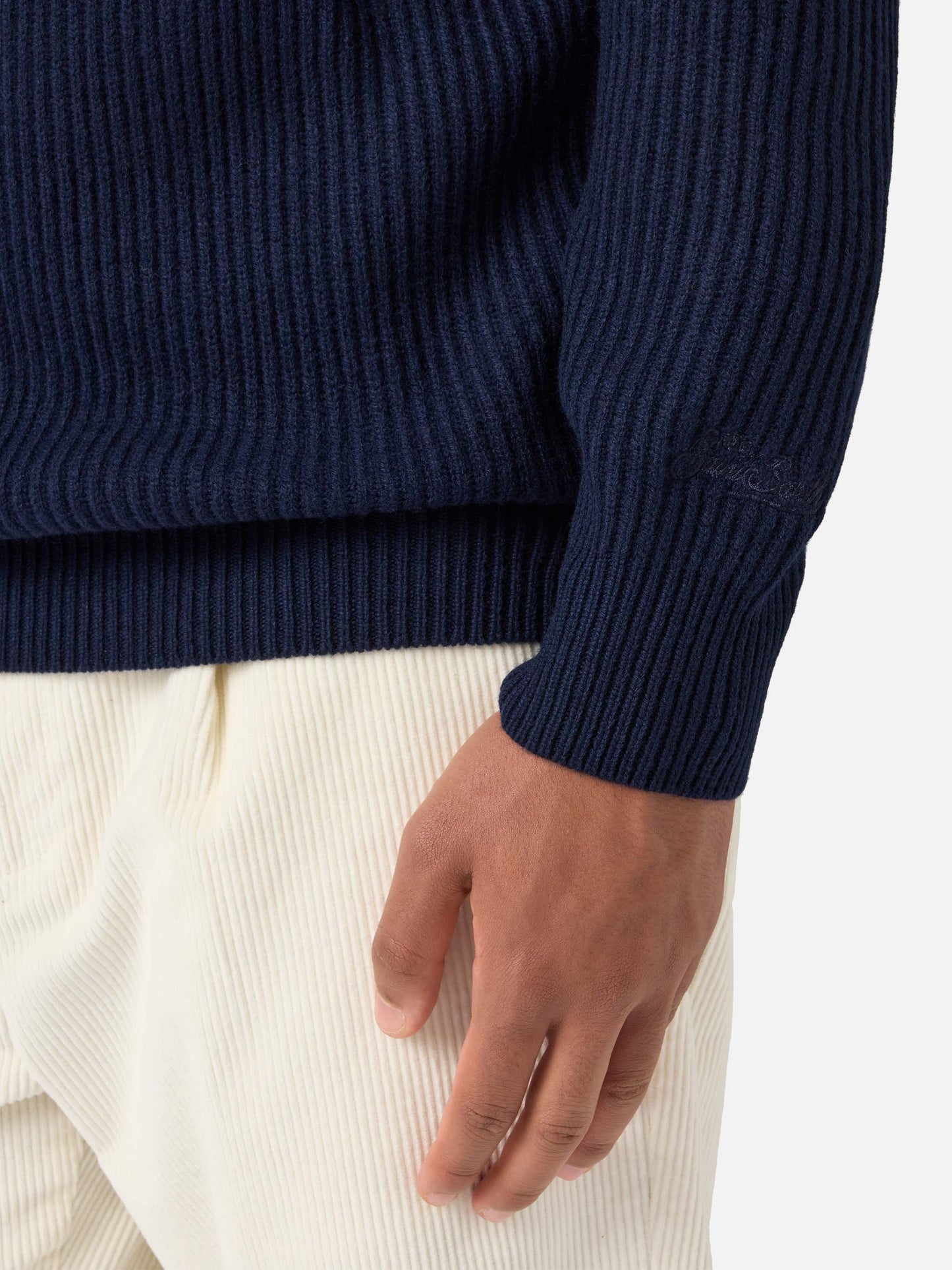 Polo in maglia Downing in lana blu notte