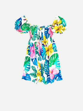 Girl dress tropical pattern - MC2 Saint Barth