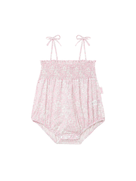 Dudu newborn cotton romper suit with flower print