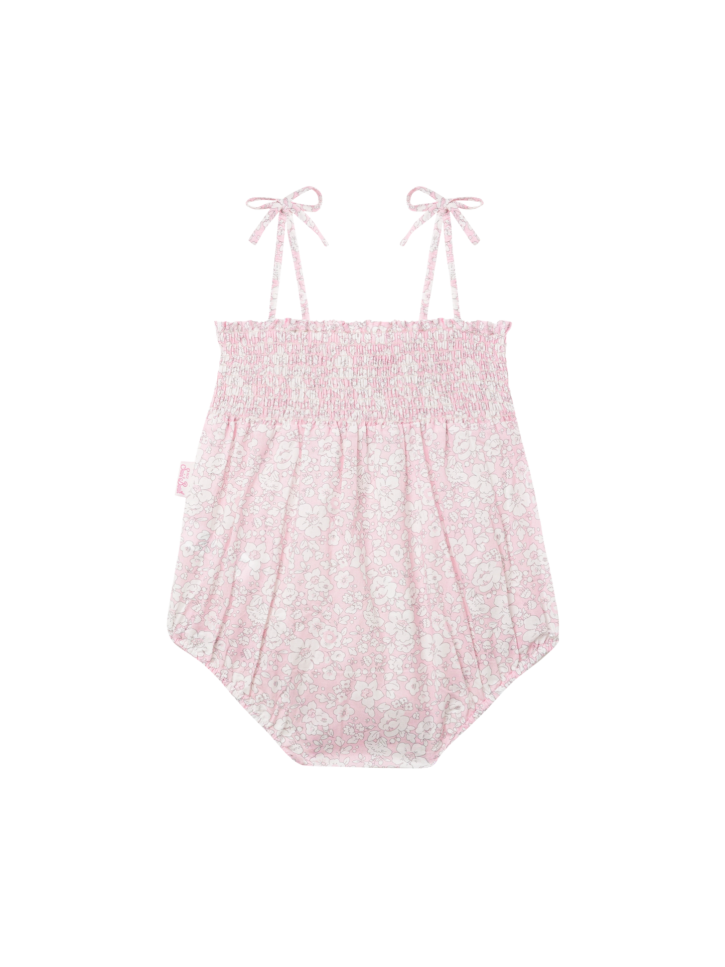 Dudu newborn cotton romper suit with flower print