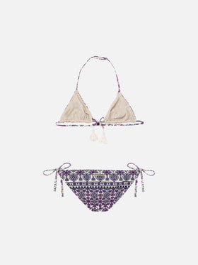 Pink gipsy print girl's bikini - MC2 Saint Barth