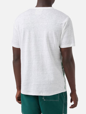 T-shirt en jersey de lin Ecstasea avec imprimé Capri 