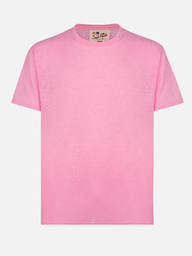 Tshirt Ecstasea in jersey di lino rosa