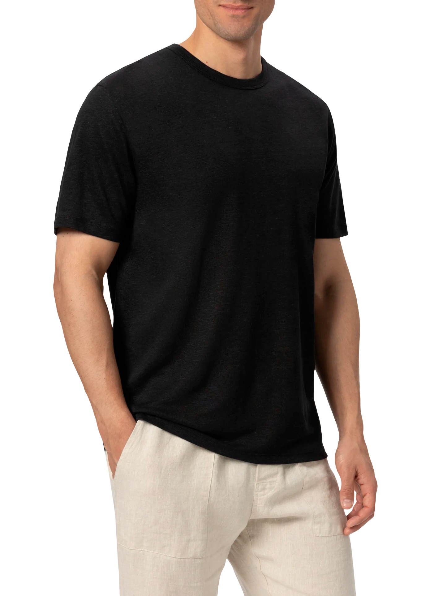 Tshirt Ecstasea in jersey di lino nera