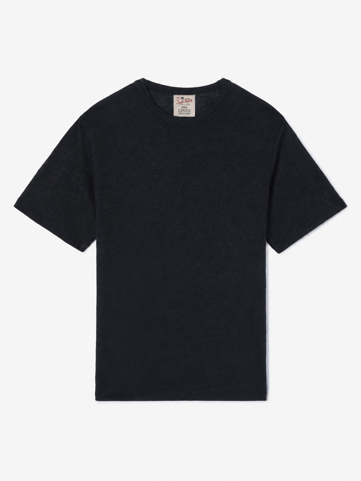 Camiseta de punto de lino negro Ecstasea 