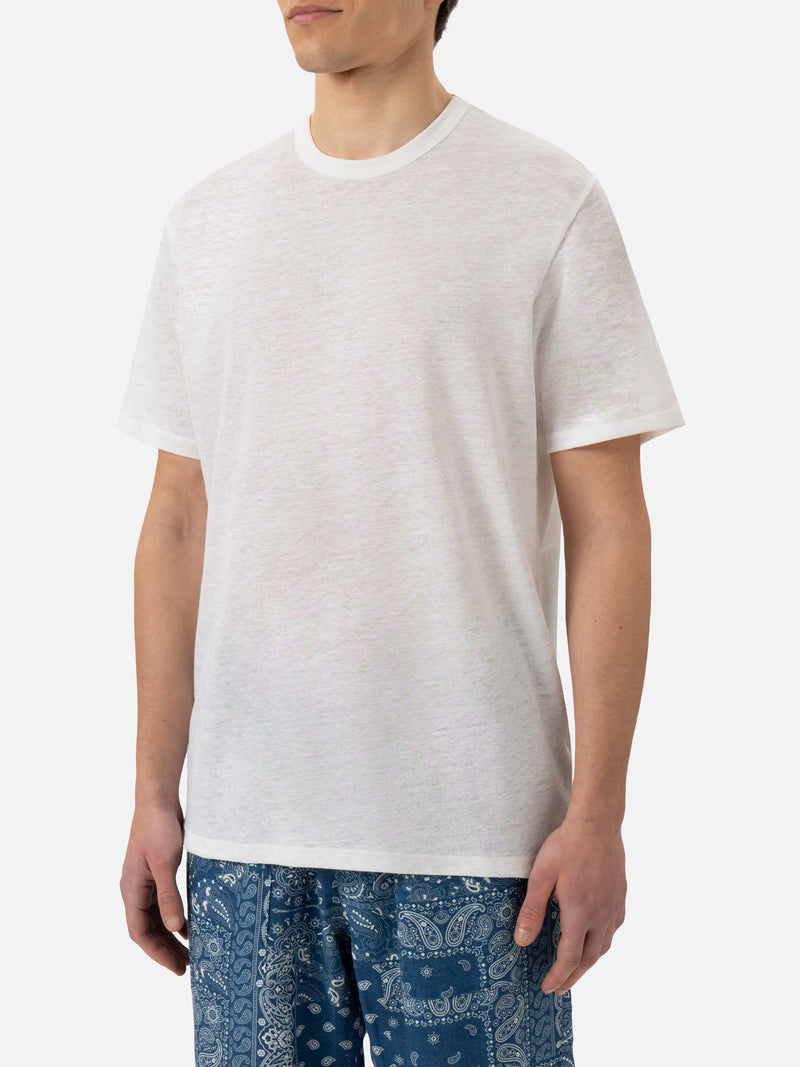 White linen jersey t-shirt Ecstasea