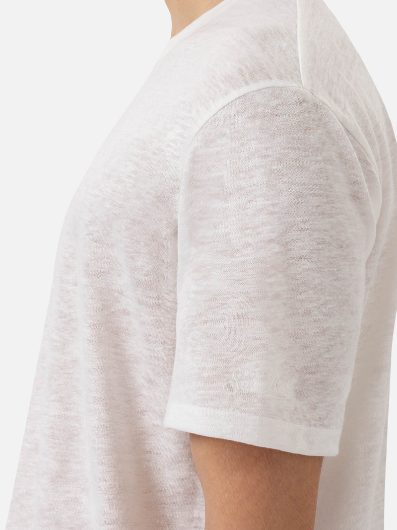 White linen jersey t-shirt Ecstasea