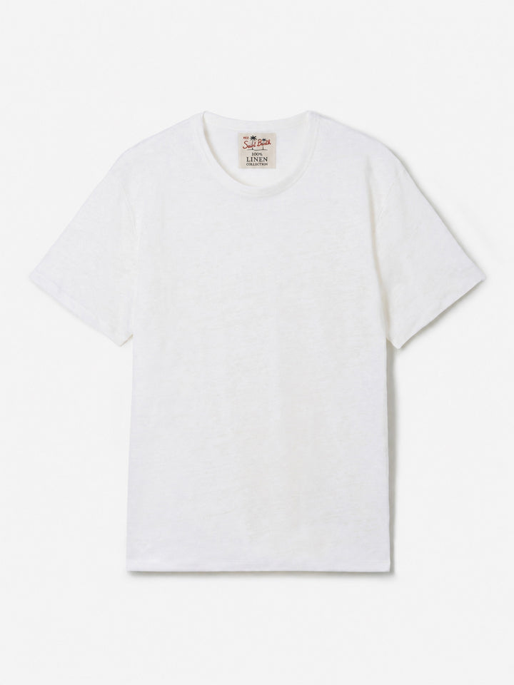 Camiseta de punto de lino blanco Ecstasea 