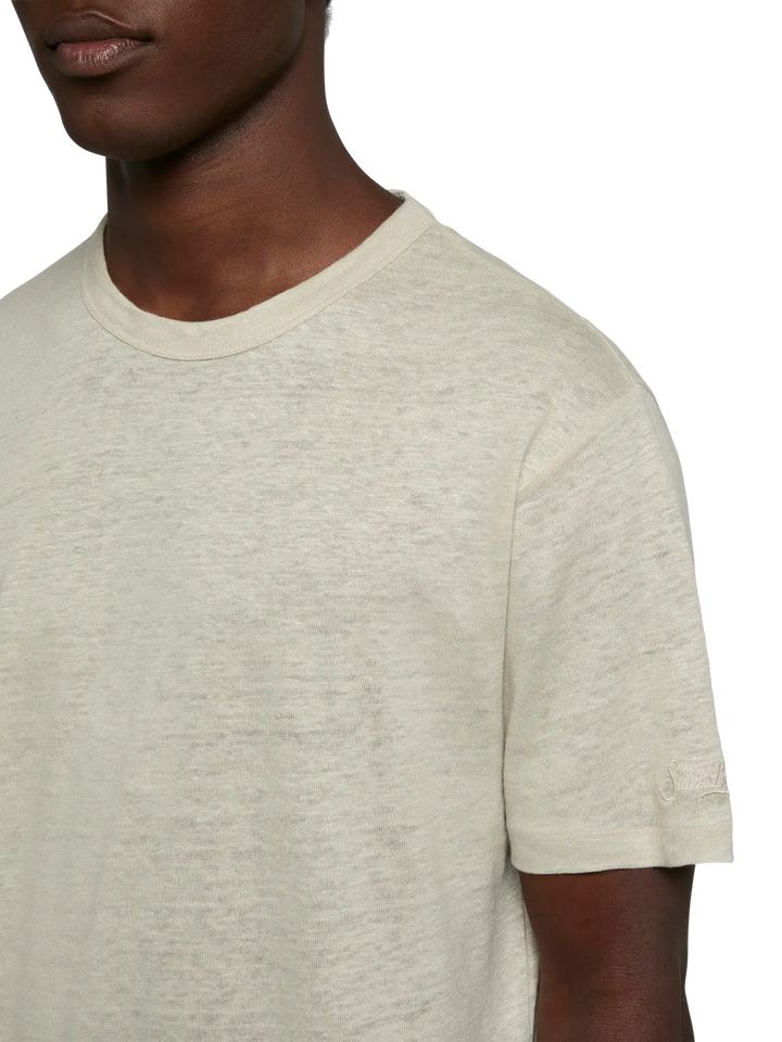 Tshirt Ecstasea in jersey di lino bianco sporco