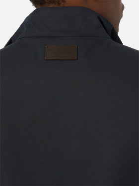 Gilet ciré Edgar Navy blue avec doublure teddy 