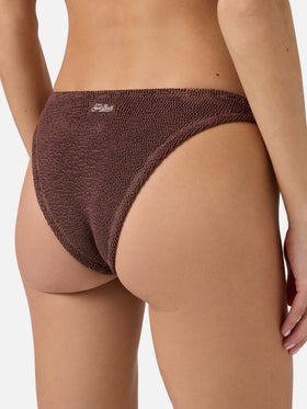 Slip mare classico Elise in crinkle marrone