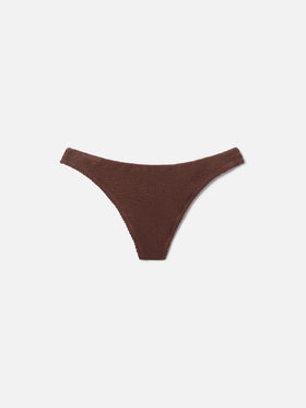 Slip mare classico Elise in crinkle marrone