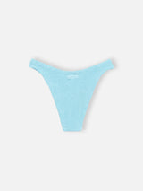 Woman light blue classic crinkle swim briefs Elise