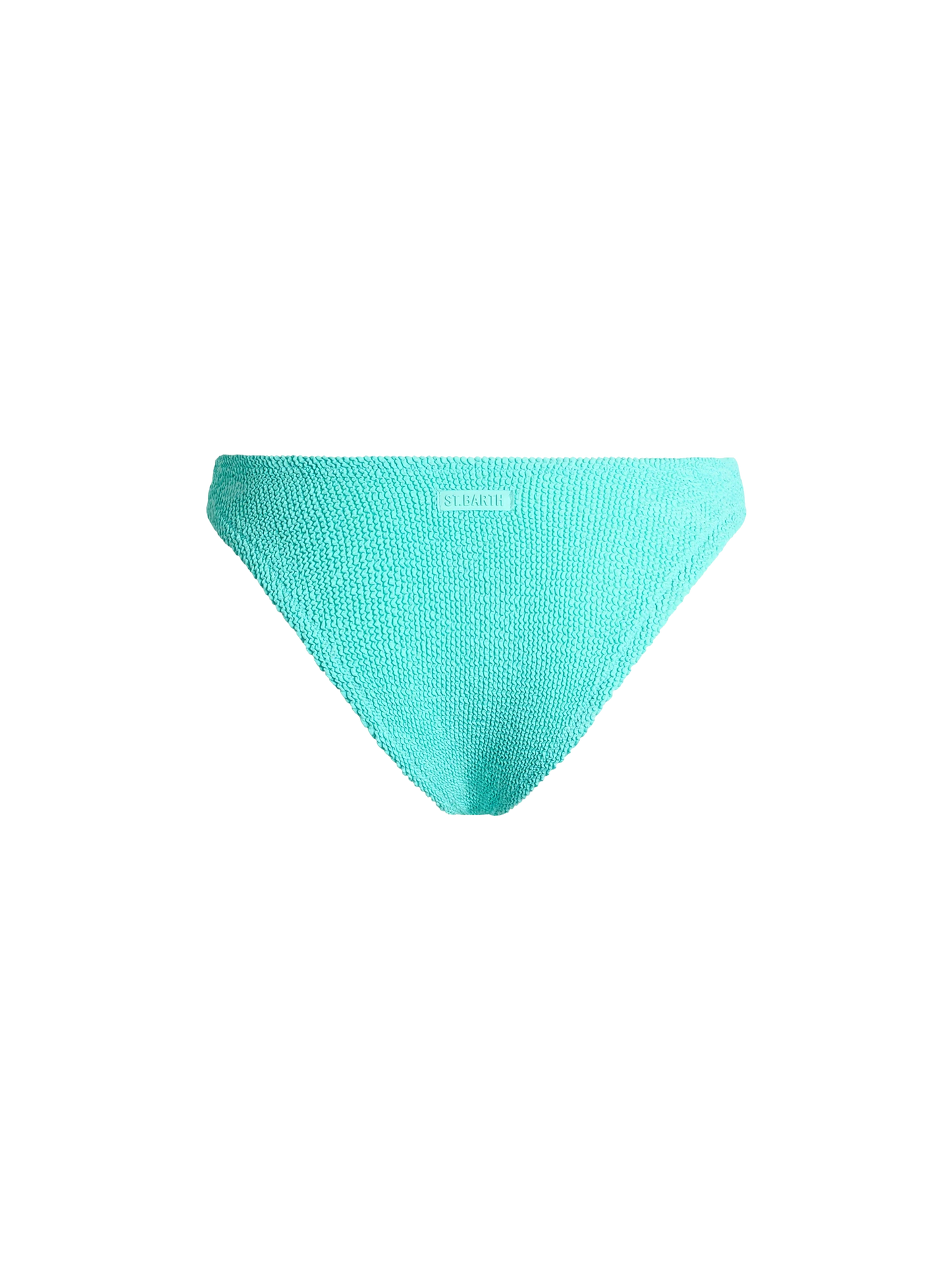 Wassergrüner klassischer Crinkle-Badeslip für Damen Elise