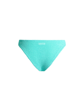 Wassergrüner klassischer Crinkle-Badeslip für Damen Elise