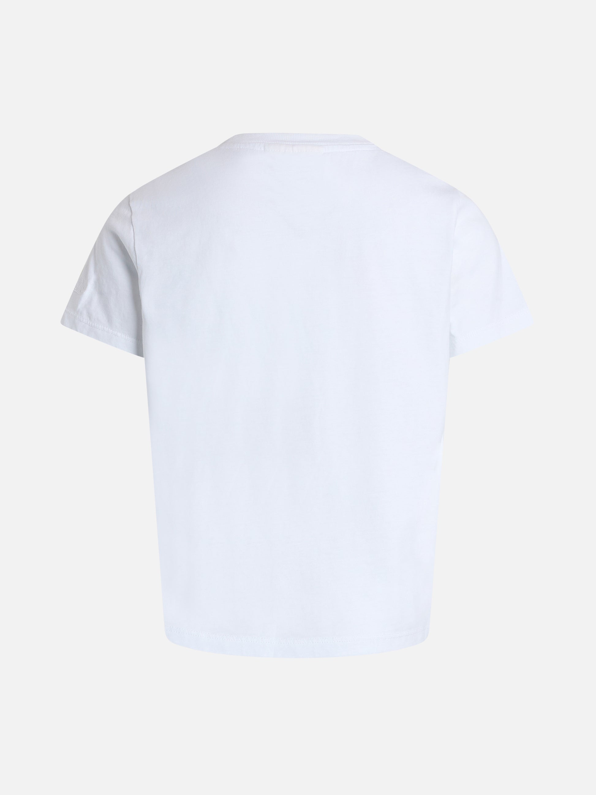 Girl cotton jersey crewneck t-shirt Elly with Questa è Ibiza embroidery - MC2 Saint Barth