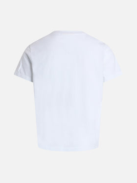 Girl cotton jersey crewneck t-shirt Elly with Questa è Ibiza embroidery - MC2 Saint Barth