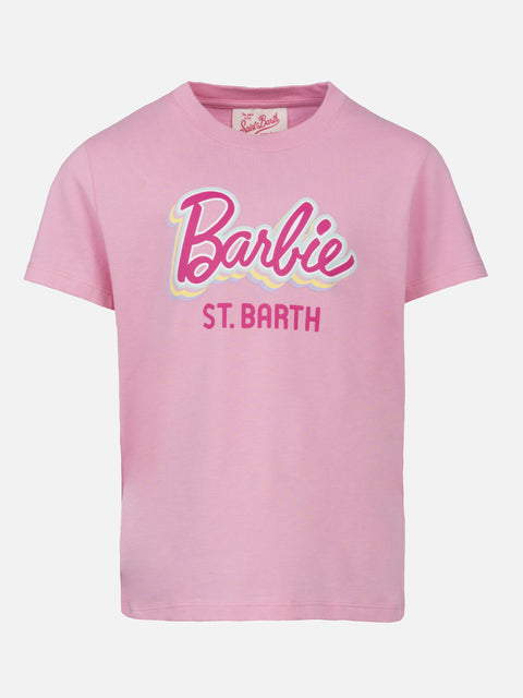 Girl cotton jersey crewneck t-shirt Elly with Barbie print | BARBIE SPECIAL EDITION - MC2 Saint Barth
