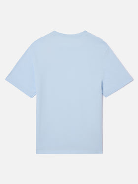 Light blue Emilie T-shirt with Mi fai volare embroidery and charm