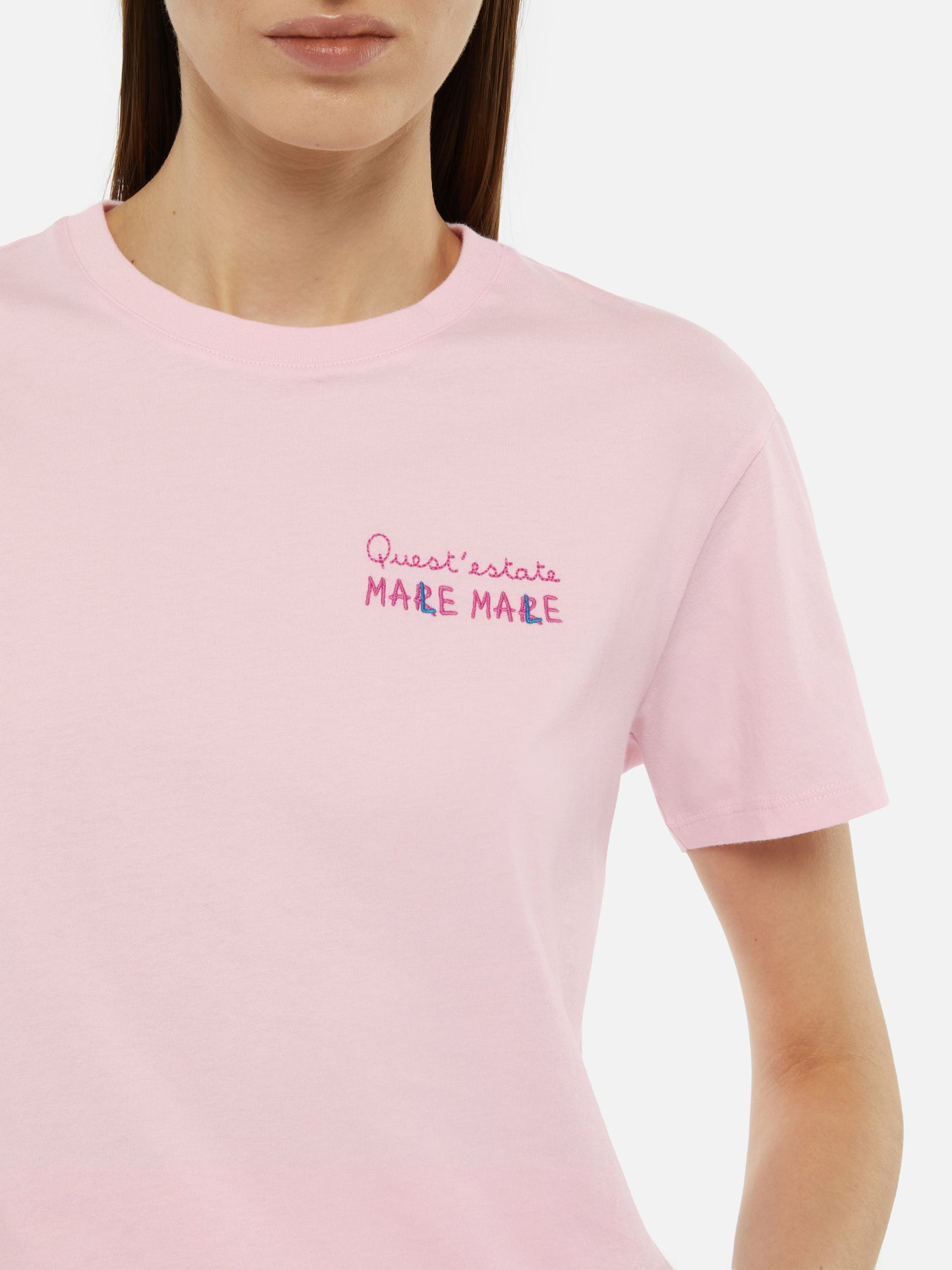 T-shirt Emilie in cotone con ricamo Mare Male