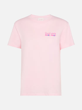 T-shirt Emilie in cotone con ricamo Mare Male