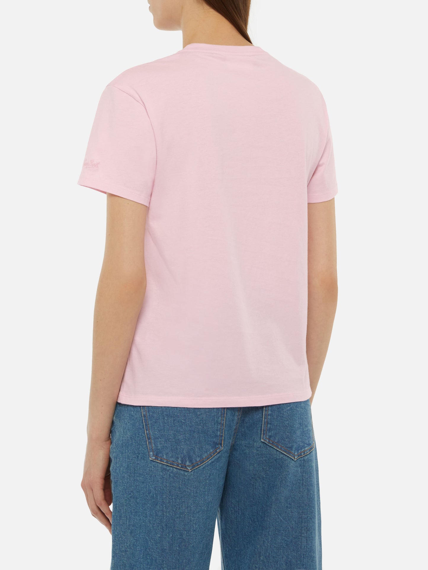 T-shirt Emilie in cotone con ricamo Mare Male