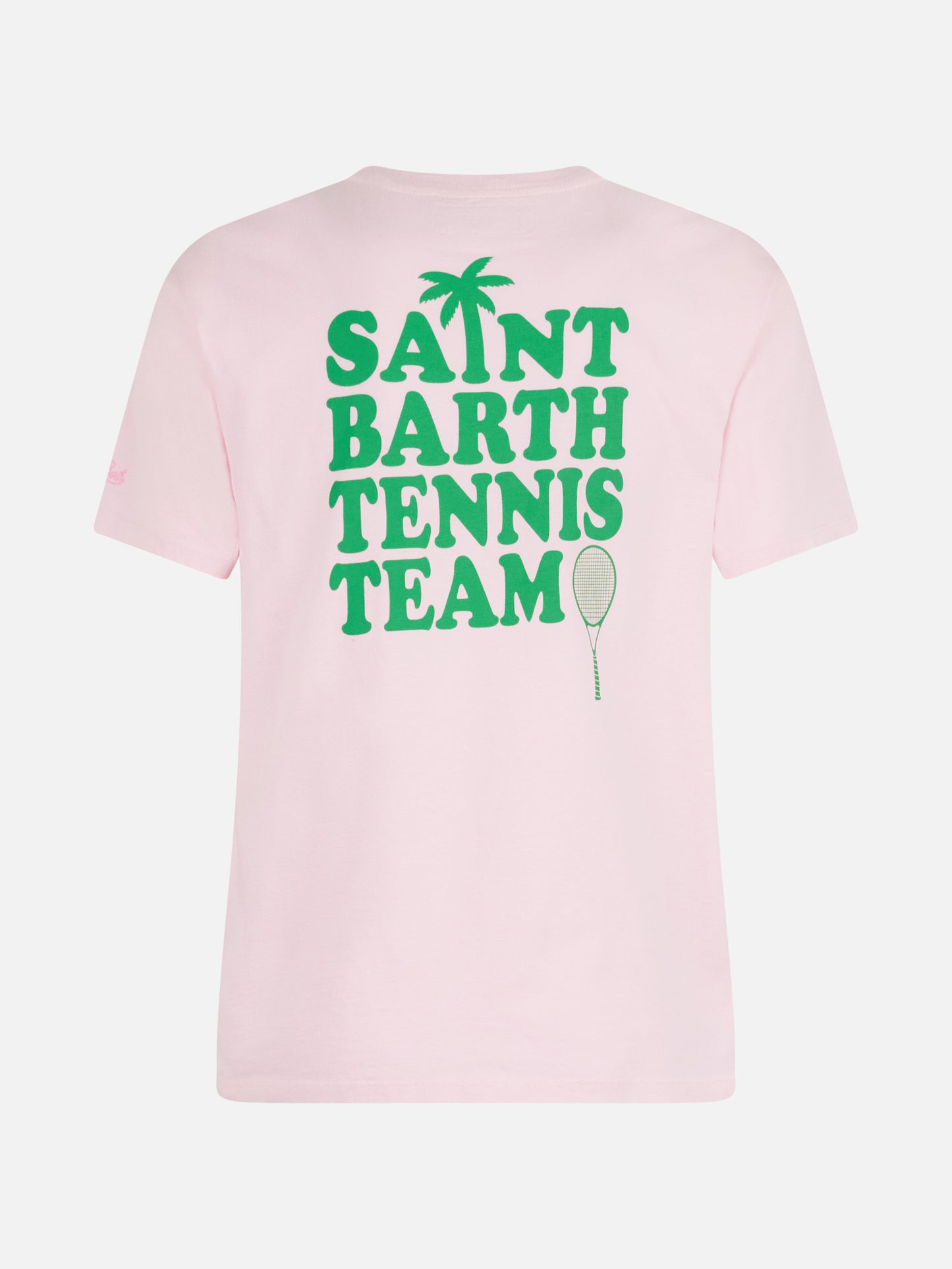 Pink Cotton t-shirt with St Barth tennis team print - MC2 Saint Barth